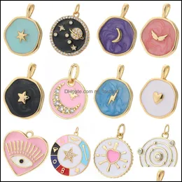 Charms Moon Star Heart For Jewelry Making Supplies Bohemia Colorf Cute Pendant Charm Diy Earrings Necklace Drop Delivery 2021 Finding Dh2He