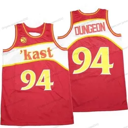 Nikivip 2021 새로운 저렴한 도매 Kast Dungeon Basketball Jersey Men 's All Stitched Red Size S-XXL 최고 품질