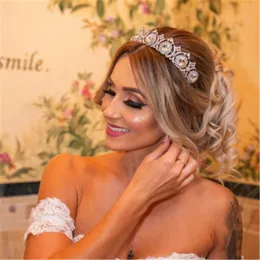 Haarspangen Haarspangen Strass Braut Krone Prinzessin Geburtstag Hoop Hochzeit Zubehör Tiara Schmuck für FrauenHaar