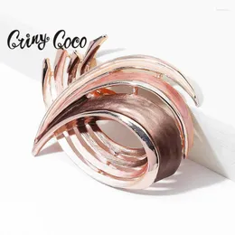 Pins Brooches Cring Coco Fashion Rose Gold Geometric Designer Enamel Alloy Women Brooch Pin For Dresses Clothes Girls Gifts 2022 Kirk22