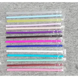 Certification Food Grade 24.5Cm Straight Reusable Colored Plastic Drinking Straws Eco-Friendly Pp Drink Straw