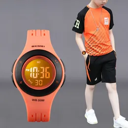 Mode Barn Led Digital Watch 5bar Vattentät Kids Sport Klockor för Boys Girls Armbandsur Montre Pour Enfants Clock