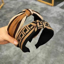 Yeni moda kadın Hairband geniş yan kafa bandı çapraz düğüm türban klasik çizgili şapkalar kızlar saç aksesuarları damla nakliye