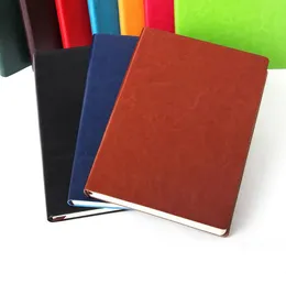 Färgglada PU Leather Notebook A5 Notepads Travel Journal Set Writing Diary ämnesanmärkningsböcker för resenärstudenter och kontorsfodrade papper 196 sidor SN4049
