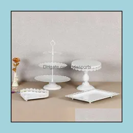 Cupcake Bakeware Kitchen Dining Bar Home Garden Metal Iron Display Rack RESUABLE UTAN CRYSTAL DESSERT CAKE STAND FￖR VￄRKNING FￖDELSEDAG