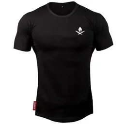 Kleidung Fitness Laufen T-Shirt Männer Oneck T-Shirt Baumwolle Bodybuilding Sport Shirts Tops Fitnessstudio Männer T-Shirt 220615