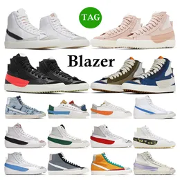designer Blazer mid low 77 vintage mens Casual shoes women black white Sunflower green Habanero Red UNC Cool Grey sport sneakers trainers skateboard