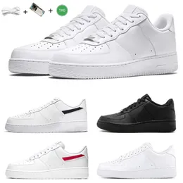 1 Og Mens Running Shoes Classic Triple White Black Red Low Platform Shoe Men Women Skateboard Trainers Sports Sneakers Breathable Chaussure Airforce Airforces 1