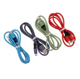 Silicone líquido de líquido 2A Cabos de carregamento rápido micro USB tipo C Cabo do fio do cabo do cabo do cabo do cabo do cabo para Samsung S8 S10 LG Xiaomi Huawei Android Phone Mobile