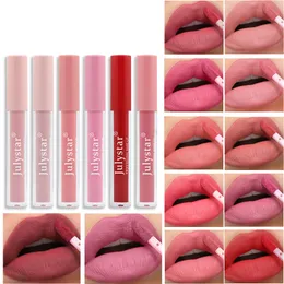 Lip Gloss Matte 12 색 지속되는 방수 화장품 립스틱 메이크업 도구