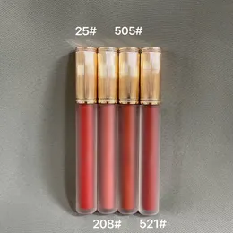 Marca all'ingrosso Liquid Matte Lip Gloss 25 208 505 521 Lip Color 6.5ML Transfer Proof Rossetto Rossetto Trucco Idratante Lip Cosmetic Non sbiadisce Impermeabile