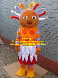 Кукольный костюм талисмана живой пылищная ромашка девушка lassock молодая девушка талисман костюм с красочными волосками счастливое лицо mascotte взрослый no.152 свободный shipp
