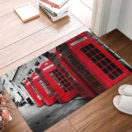 Carpets Vintage London Call Box Doormat Bathroom Rectangle Soft Entrance Home Carpet Decor Floor Rug Door Mat Area Rugs