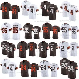 jersey Cleveland''Browns''Men 4 Deshaun Watson Football 95 Myles Garrett 24 Nick Chubb 2 Amari Cooper jerseys