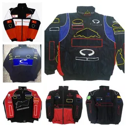 Ny F1 Racing Jacket Full broderad logoteam bomullsajacka