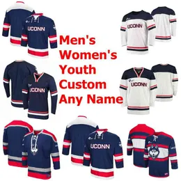 UConn Huskies college hockey tröjor kvinnor John Wojciechowski jersey max Kalter Karl el-mir Marc Gatcomb Adam Karashik Custom Stitched