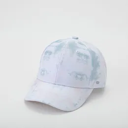 LL Outdoor Tie-dye czapki bejsbolówki daszki do jogi piłka w stylu retro czapki płótno rozrywka moda kapelusz przeciwsłoneczny na czapka sportowa Strapback Ha 8 kolorów