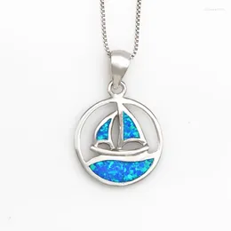 Pendant Necklaces Style Small Sailboat Pendants Opal NecklacePendant