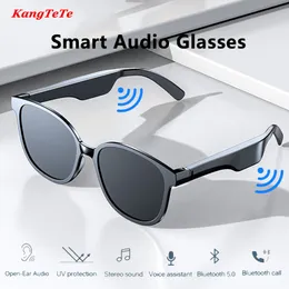 Mobiltelefon Hörlurar Smarta ljudglasögon Trådlöst Bluetooth-samtal med mikrofon Musik Brusreducerande hörlurar UV-skydd Solglasögon 230206