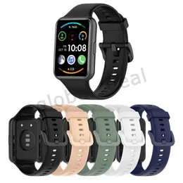 Silikonbandremmar smartwatch -tillbehör ersätter armband correa armband för Huawei Watch fit2 fit 2 rem