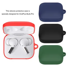 Headphone Accessories Silicone Case Protective Cover for for OnePlus Buds Pro Earphone Cases Holder with Carabiner
