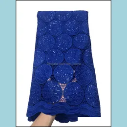 Ribbon Sewing Fabric Tools Baby Kids Maternity Pgc Blue African Tle Mesh Sequines 2022 Asoebi Lace High Quality Milk Silk For Wedding Dr