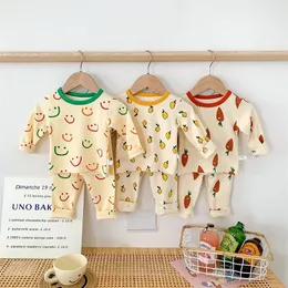 Baby Clothing Set Children Home Suit Spring Girls 'Thermal Pajamas Boys Girls Two Piece Clothes Top + Pant 220326
