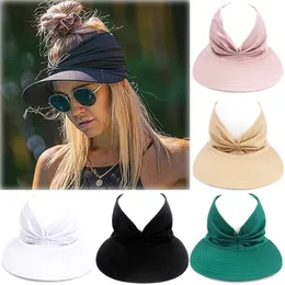 Summer Sun Visor Antiultrawiolet Elastyczne puste czapki UV Hats swobodny krem ​​przeciwsłoneczny Caks Sport Cap Outdoor Shading 220627
