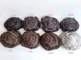 Q6 Toupee for Men Lace PU Base Human Hair System System Unit 6 "Proteza włosów samca