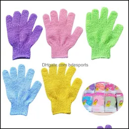 Bath Brushes Sponges Scrubbers Bathroom Accessories Home Garden Gloves Exfoliating Glove Moisturizing Shower Mitt Scrub Spa Mas Skin Care