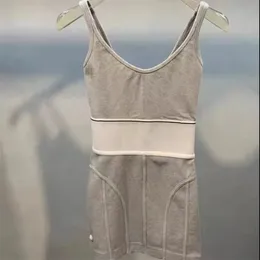 Damska sukienka bez rękawów Bodycon bandażowa seksowna z listowym zamkiem błyskawicznym Yogo Fitness stroje sukienki