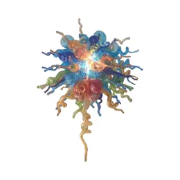 100% Mouth Blown CE UL Pendant Lamps Borosilicate Murano Style Glass Dale Chihuly Art Italian Glass Chandelier for Living Room Light