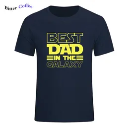 Pai na galáxia camiseta engraçado pais dia presente presentes de aniversário para homens marido verão algodão camiseta camiseta 220505