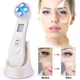 RF EMS Microcurrent Beauty Apparatus Radiofrekvens Lättterapi IPL Skinföryngring Face Lift Anti-aging Facial Massager