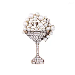 Broches pinos Crystal simulou pérola broche online compras Índia jóias de moda grande para mulheres roya22