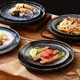 Tazze piatti di piastre per la cena dessert piatti di frutta piatto retrò tavolo da tavolo bistecca giapponese piatto giapponese