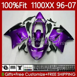 Injection Body For HONDA CBR1100 CBR 1100XX 1100 XX CC 114No.115 Blackbird CBR1100XX 1996 1997 1998 1999 New purple 2000 2001 2002 2003 2004 2005 2006 2007 Fairing