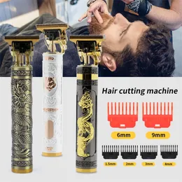 Hårklippare trimmer för män skägg vintage t9 klippt rakapparat professionell skärmaskin 220712