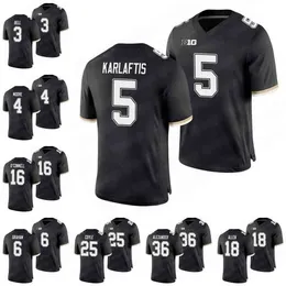 A001 Purdue Boilermakers Aidan O'Connell Jersey David Bell Jalen Graham Rondale Moore Tyler Coyle Jack Plummer Derrick Barnes Simeon Smiley