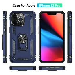 Hybride robuste Dual-Layer-Rüstungs-Handyhüllen mit magnetischem Ständer für iPhone 12ProMax 13promax 11 11Pro Max XR XS Max X 8 7 7 Plus