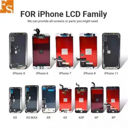 Painel LCD de alta qualidade para iPhone 6 6S 7 8 plus 5 5S 5c Substituição do conjunto da tela do digitalizador de toque