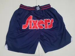 2022 Shorts de basquete da equipe City Navy Red Running Roupas esportivas com bolsos com zíper tamanho S-XXL Mix Match Order alta qualidade