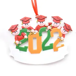 2022 Resin Graduation Party Decoration Christmas Tree Hanging Heads DIY Handwritten Greetings Pendants Gift
