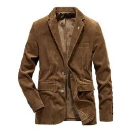 Corduroy Men's Casual Blazer Fashion Male Fit Slim Jackets And Coats Men Blazer Outwear Suit Vetement Homme MY155 220527