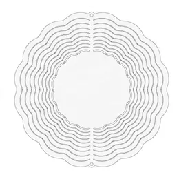 10in aluminium sublimering vind spinnare hem dekor dubbelsidig värmepress trädgård vind klockor julprydnader