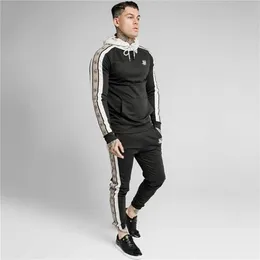 Suit Men Sportswear Trailtsuit Sonbahar Kış Sik İpek Takım Hoodies Sweatshirt Sıradan Joggers Pants Sweatpants Track Sets Erkekler 220610
