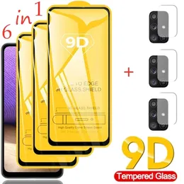 9D Tempered Glass for Samsung Galaxy A51 A52 A71 A21S A72 A32 Screen Protectors S21 Plus A50 S22 A53 A12 S20 FE Lens