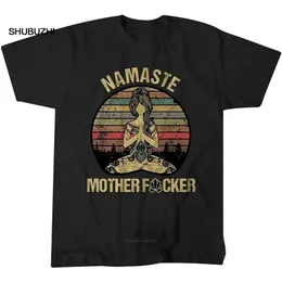 Vintage Namaste Mother T-shirt divertente esplicita T-shirt da uomo Maglietta in cotone Magliette Top Harajuku 220325