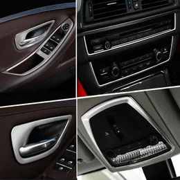 Akcesoria do BMW 5 Series F10 F18 2011-17 Naklejki samochodowe Wewnętrzny Gearshift Klimatyzacja Panel CD Drzwi Podłokowy Pokrywa Trim Car Styling