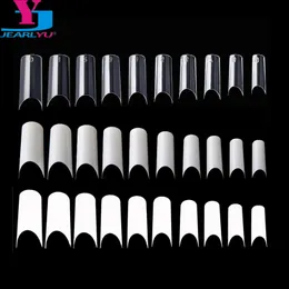 Nail Tips 500 Pcs C Curved Fake s Transparent Natural French Acrylic Art Tools High Quality Unhas Nagel Accessory 220716